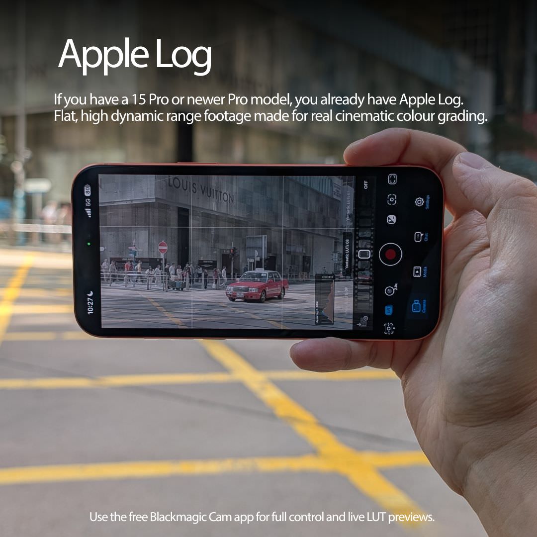 iPhone Apple Log LUTs