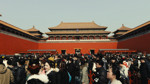 Crowds at the Forbidden City, graded with Ypresets Apple Log LUT 13
