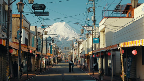 Street toward Mount Fuji, graded with Ypresets Apple Log LUT 8
