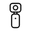 Pocket gimbal camera outline icon